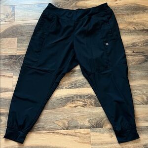 WonderWink Scrub Jogger Pants XL Petite Black Stretch Workwear
